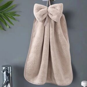 Soft Beige Bow Hand Towel